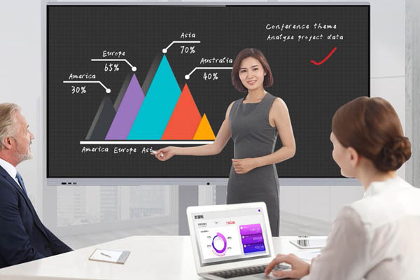 辦公室70英寸落地式會議觸摸一體機