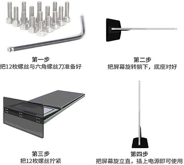 立式廣告機的安裝方法